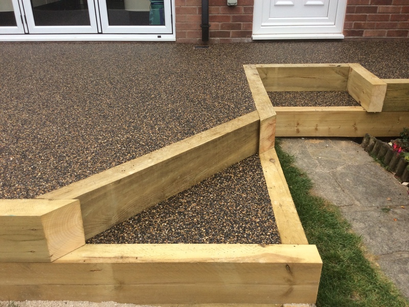 steps and paving in resin at Balby