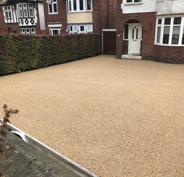 brand-new driveway and car park in South Yorkshire